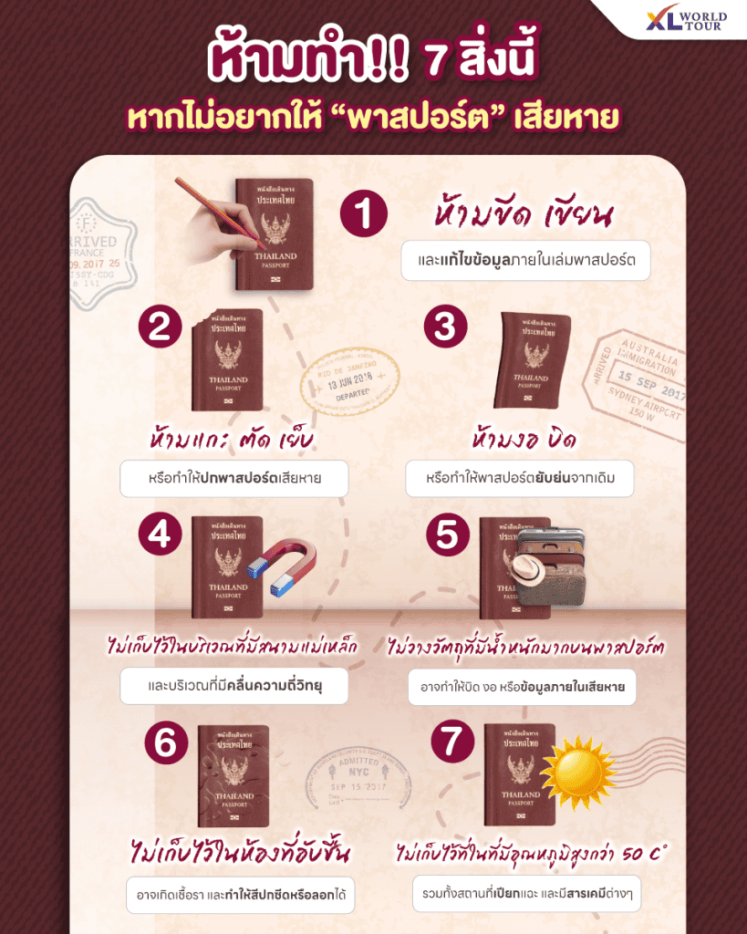 ห้ามทำ 7 สิ่งนี้ หากไม่อยากให้ พาสปอร์ต เสียหาย