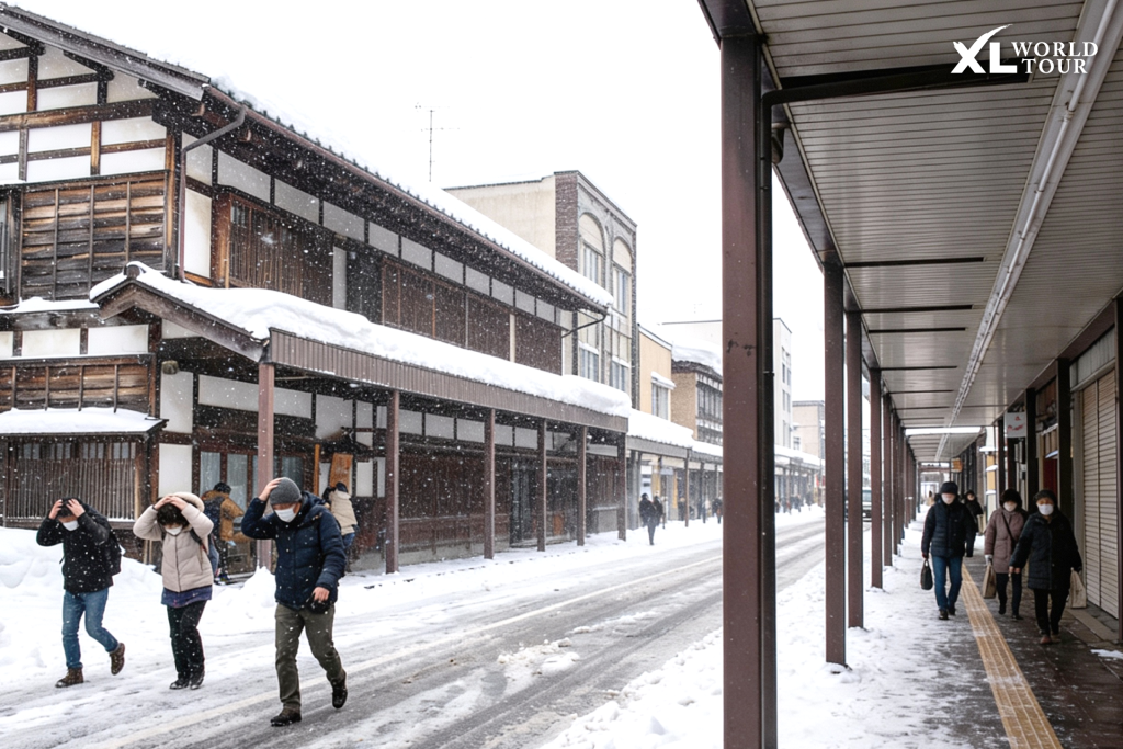 ระวังหิมะร่วงจากหลังคาใส่หัว